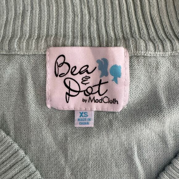 ModCloth Bea & Dot Button Up 3/4 Sleeve Cardigan in Pastel Mint - Picture 5 of 5